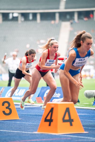 Smilla Kolbe (VfL Eintracht Hannover) ueber 800m waehrend der deutschen Leichtathletik-Meisterschaften im Olympiastadion am 25.06.2022 in Berlin